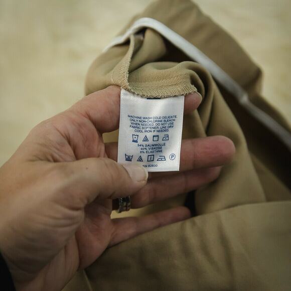 Lands End Plus Size 26W Pants Fit Slim Leg Mid Rise Stretch Khaki Pull On NWT - Picture 4 of 5